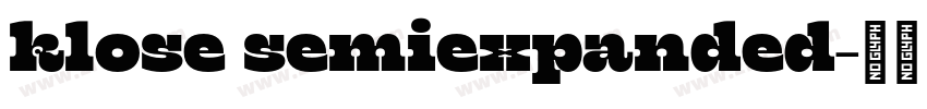 klose semiexpanded字体转换